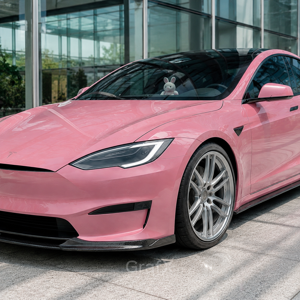Pink Red Crystal Gloss PET Vinyl Wrap