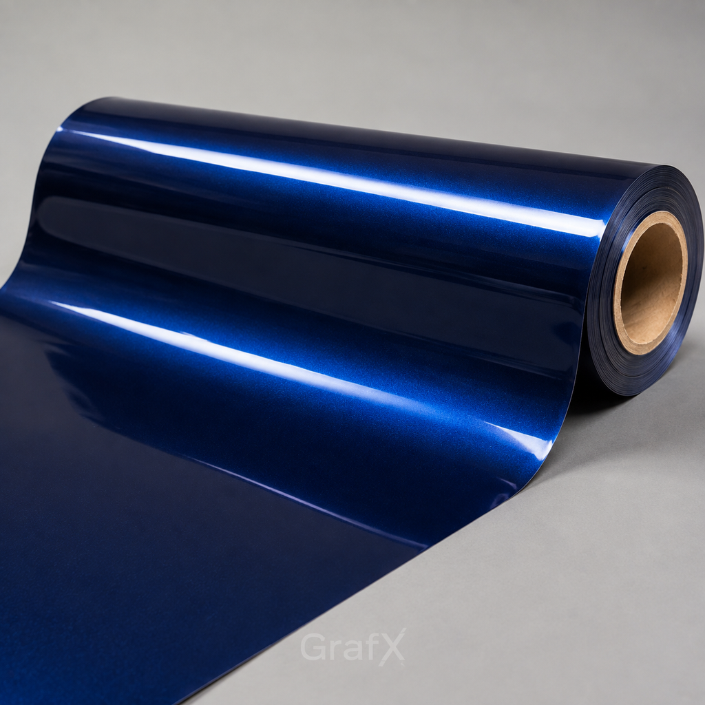 Midnight Blue Metallic Gloss Vinyl Wrap