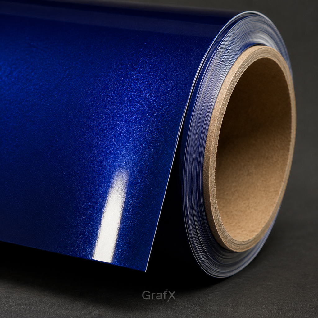 Audi Navarre Blue Metallic Gloss Vinyl Wrap