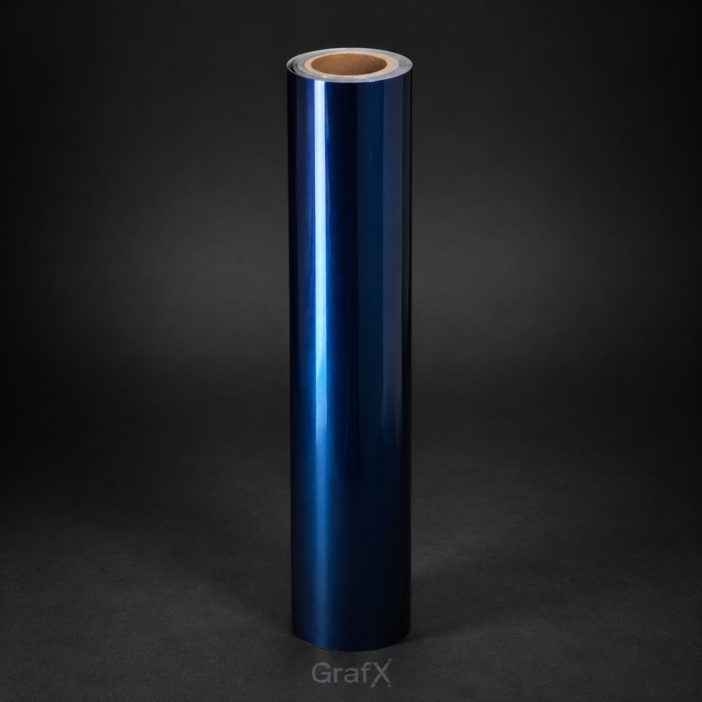 Midnight Blue Metallic Gloss Vinyl Wrap