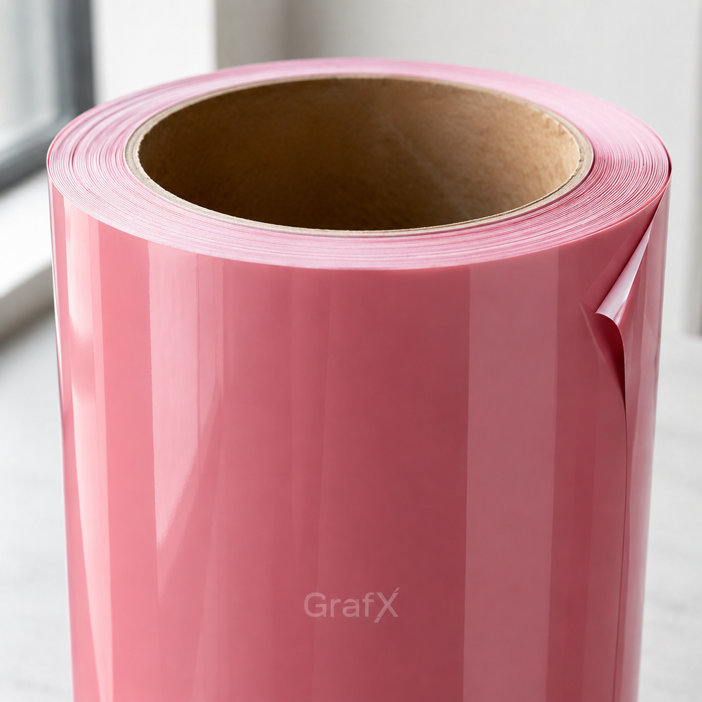 Pink Red Crystal Gloss PET Vinyl Wrap