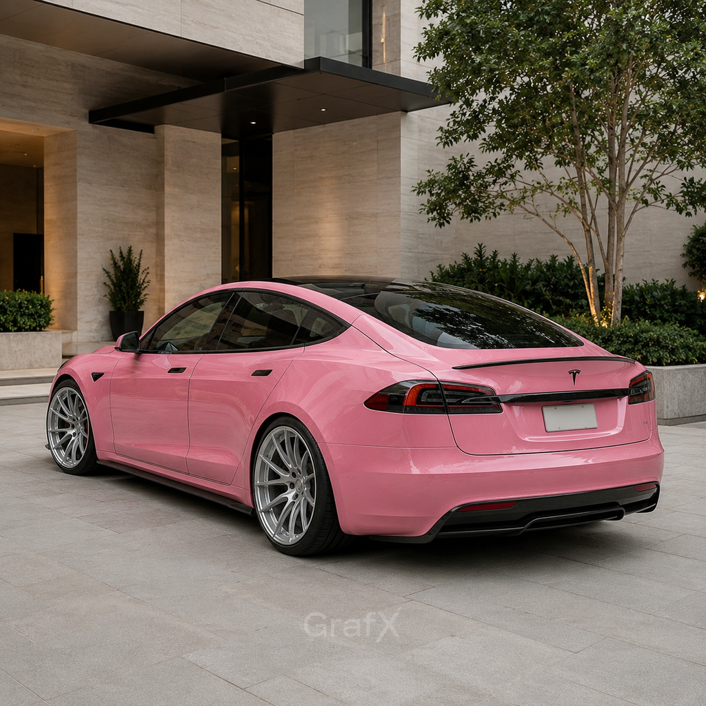 Pink Red Crystal Gloss PET Vinyl Wrap