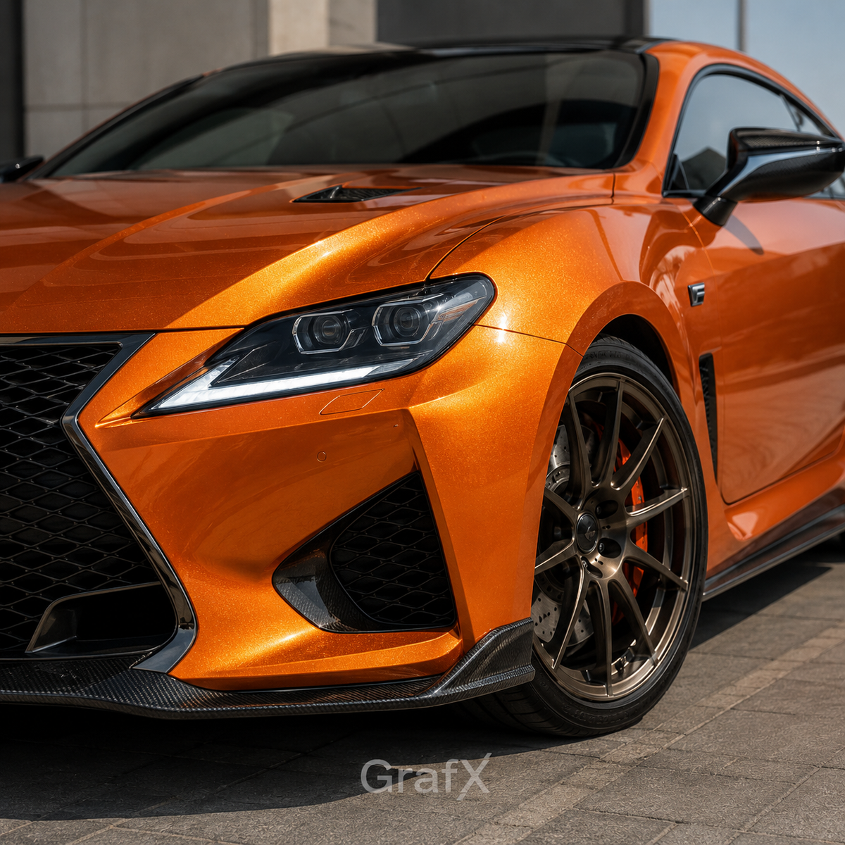 Racing Golden Orange Metallic Gloss Vinyl Wrap
