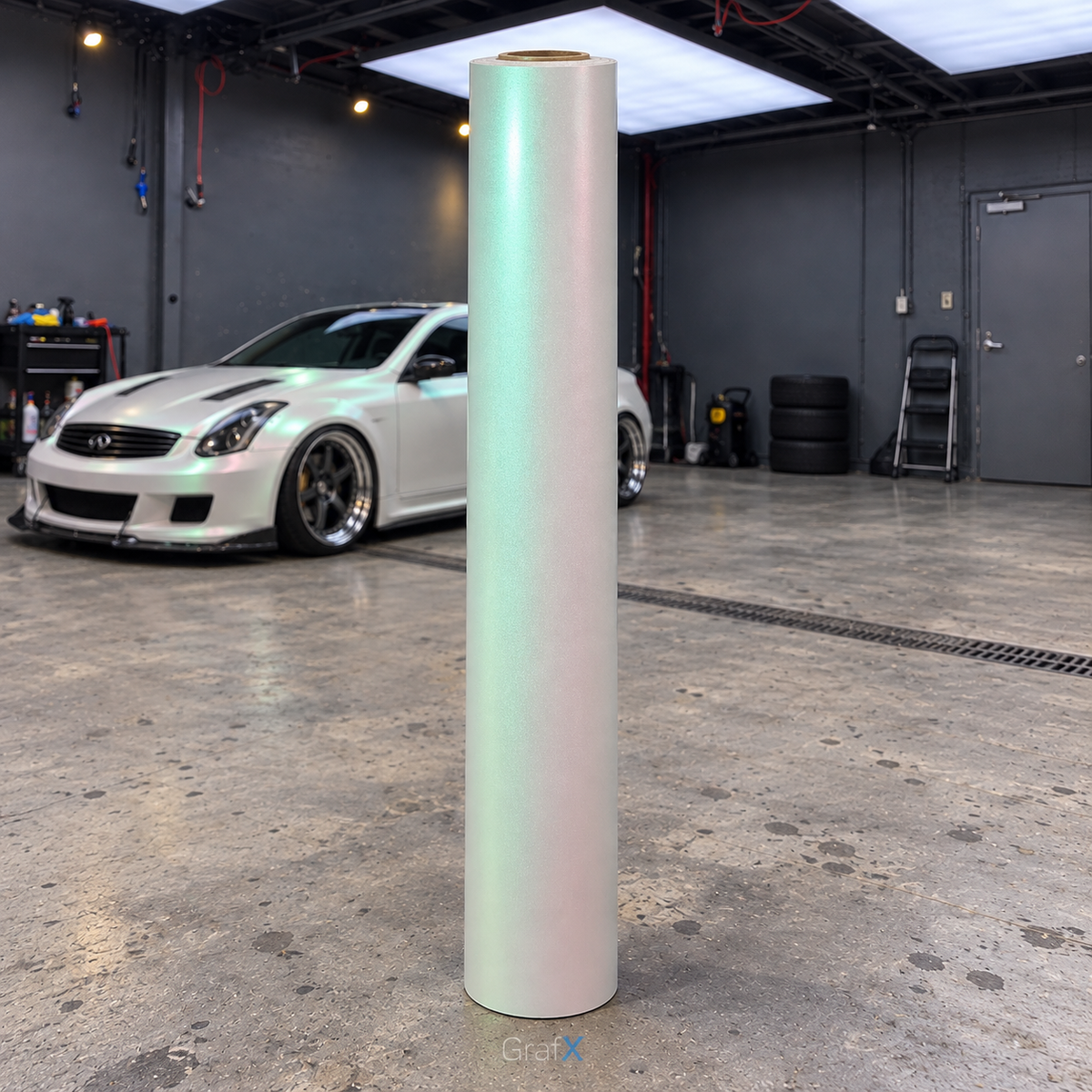 Matte Aurora White Color Shift Vinyl Wrap