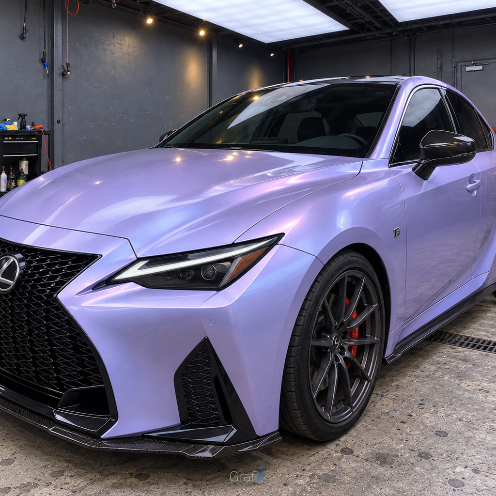 Twin Silver  Purple Color Shift Vinyl Wrap