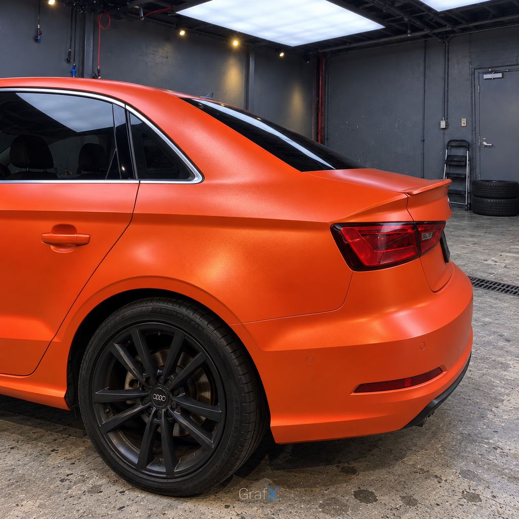 Orange Crush Satin Metallic Vinyl Wrap