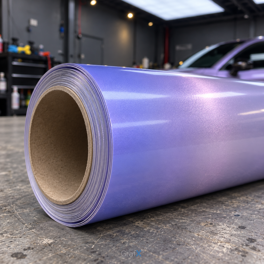 Twin Silver  Purple Color Shift Vinyl Wrap