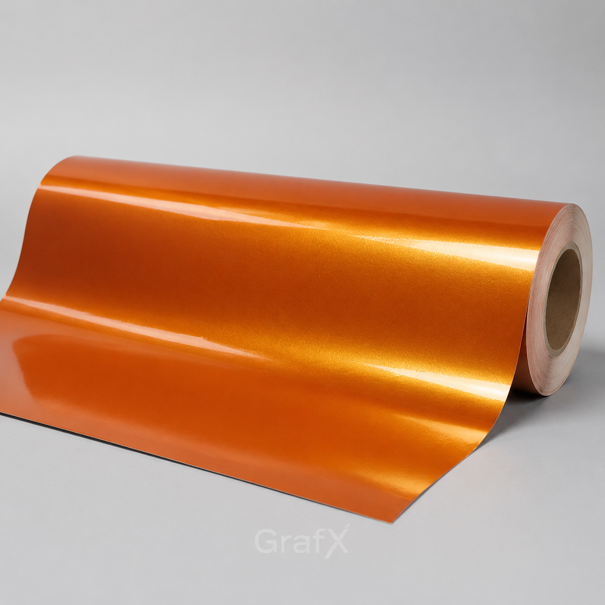 Racing Golden Orange Metallic Gloss Vinyl Wrap