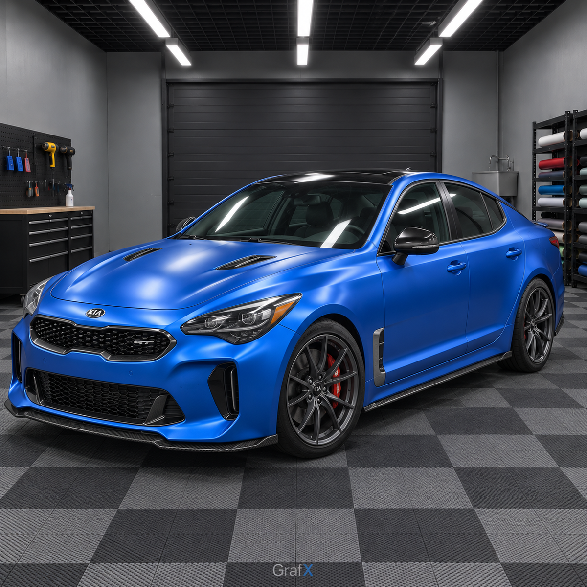 Ocean Deep Blue Satin Metallic Vinyl Wrap