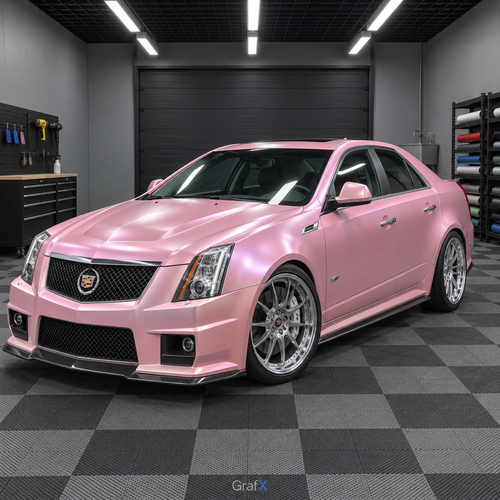 Conch Pink Satin Metallic Vinyl Wrap