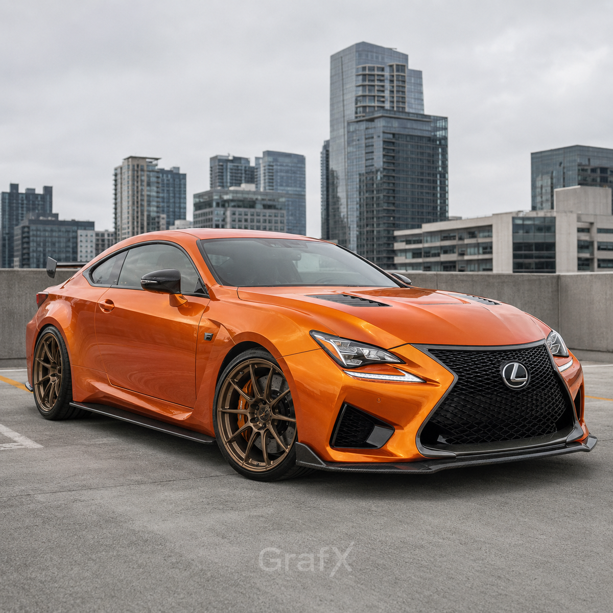 Racing Golden Orange Metallic Gloss Vinyl Wrap