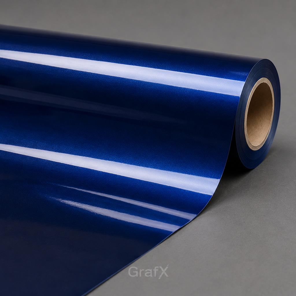 Audi Navarre Blue Metallic Gloss Vinyl Wrap