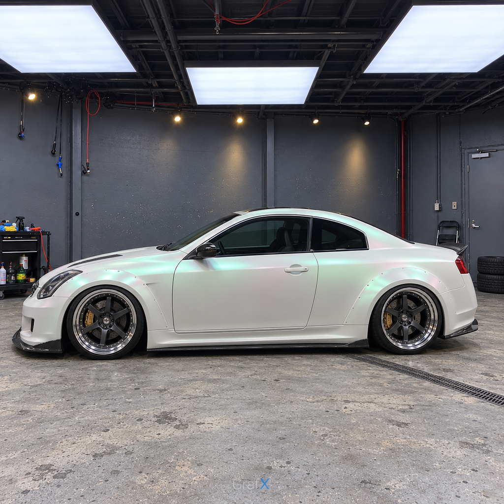Matte Aurora White Color Shift Vinyl Wrap