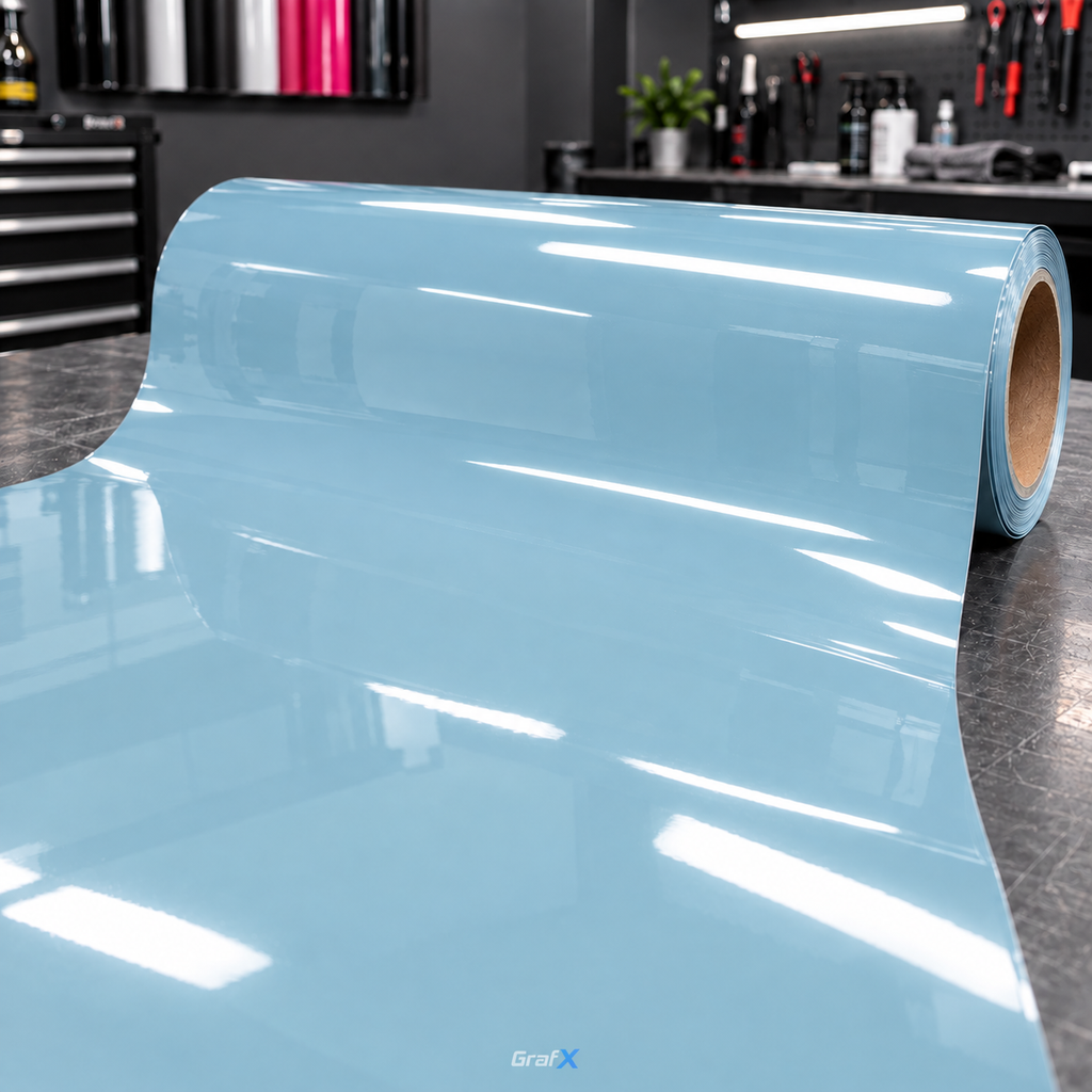 Crystal Ice Blue Super Gloss Vinyl Wrap