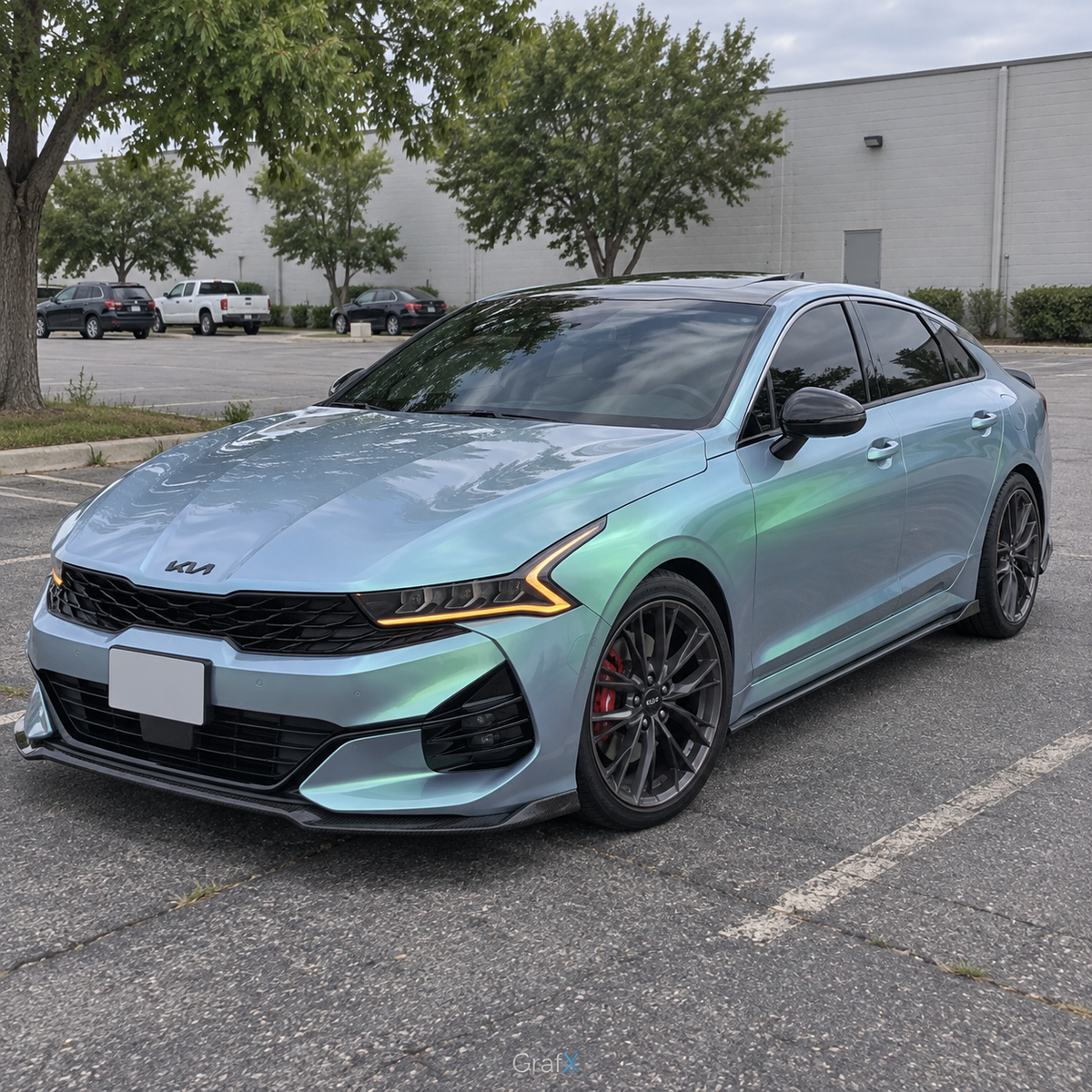 Glossy Green Blue Color Shift Vinyl Wrap