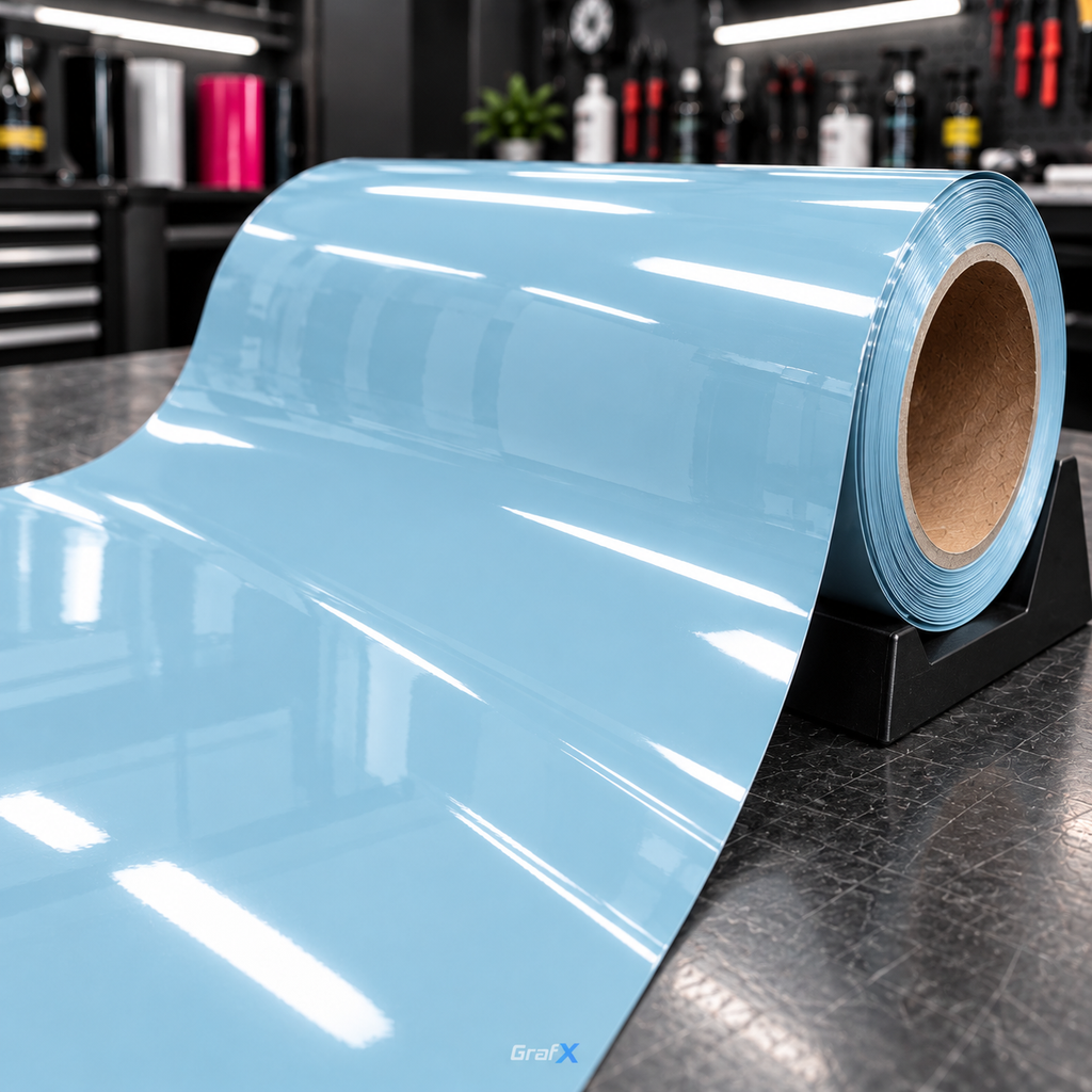 Crystal Ice Blue Super Gloss Vinyl Wrap
