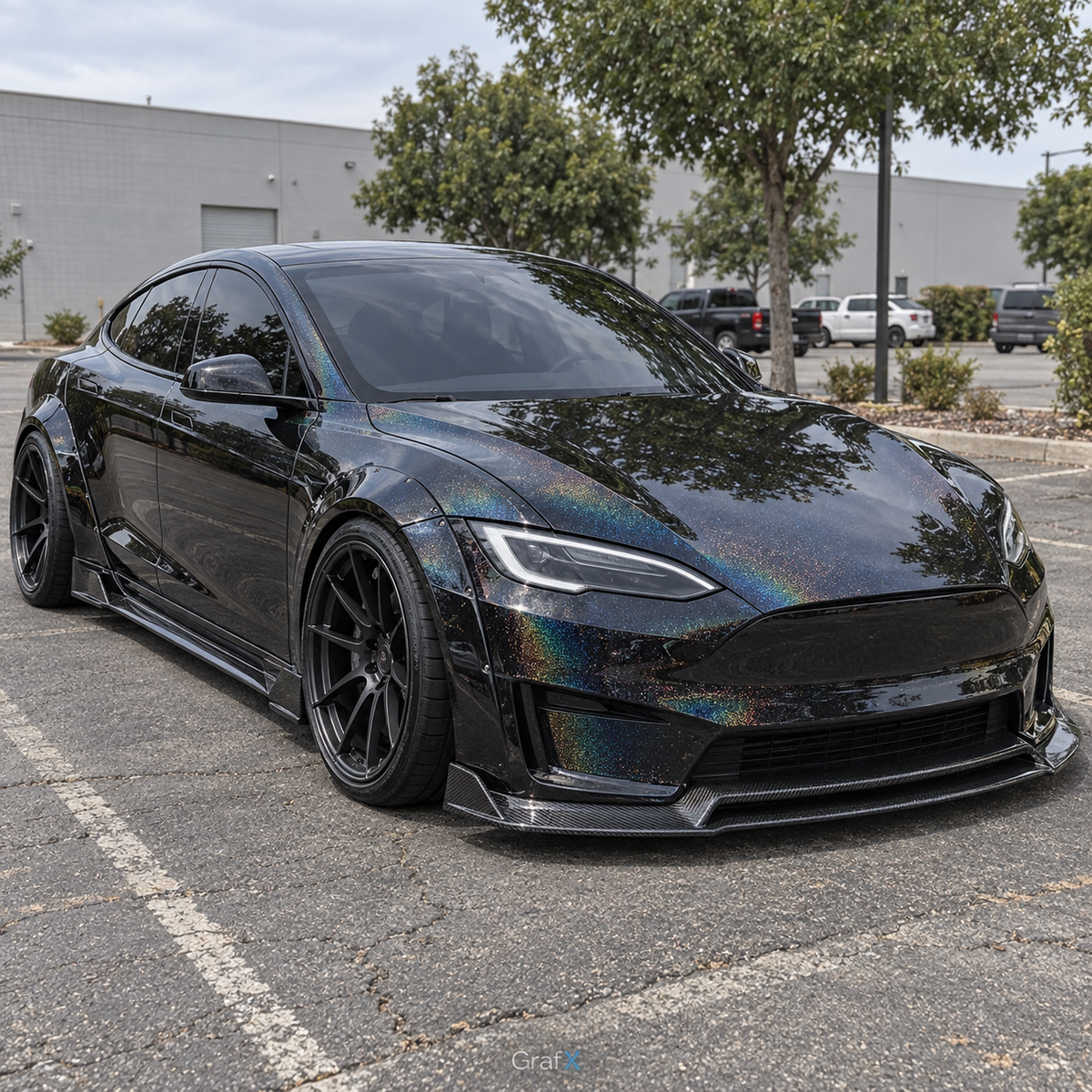 Laser Black Color Shift Vinyl Wrap