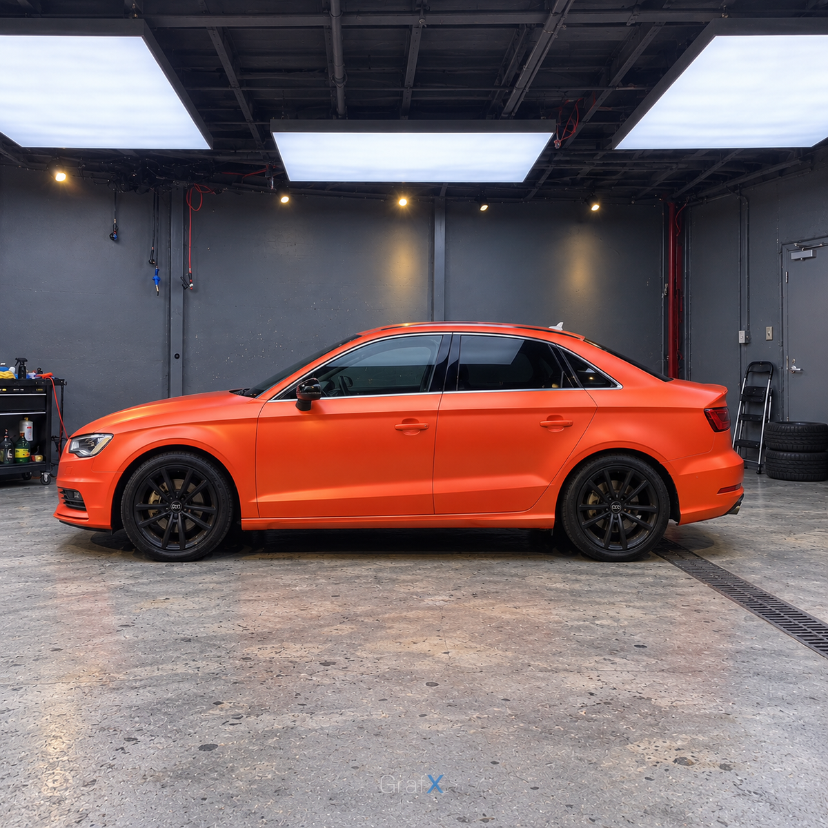 Orange Crush Satin Metallic Vinyl Wrap