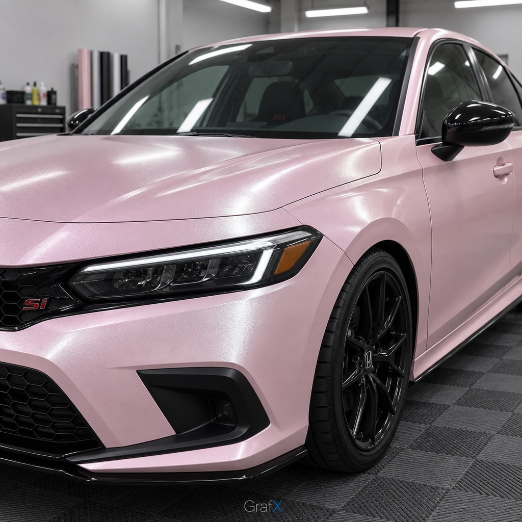 Pure Cherry Pink Matte Metallic Vinyl Wrap