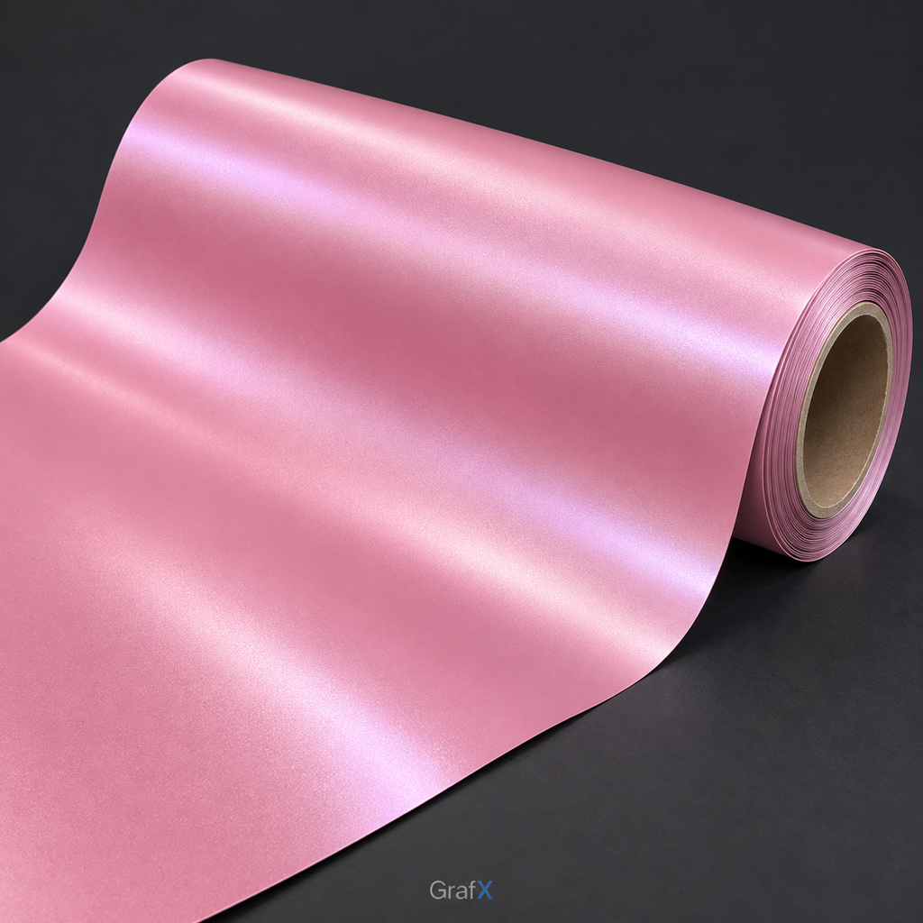 Conch Pink Satin Metallic Vinyl Wrap