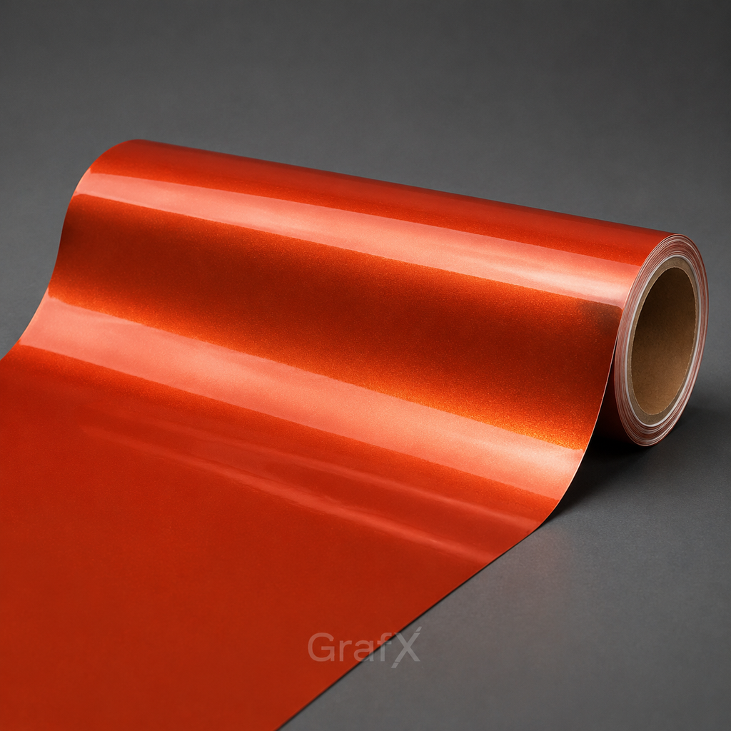 Gulf Orange Metallic Gloss Vinyl Wrap