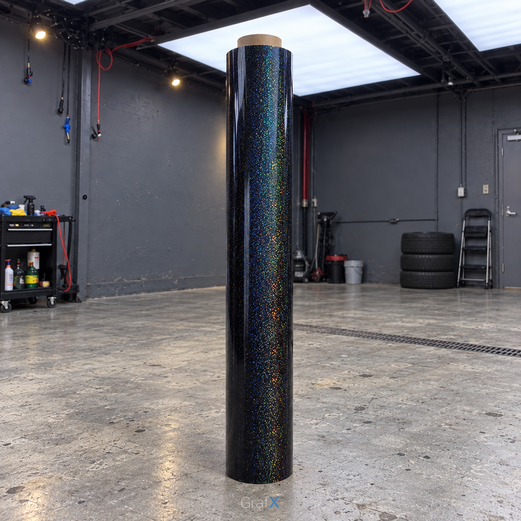 Laser Black Color Shift Vinyl Wrap