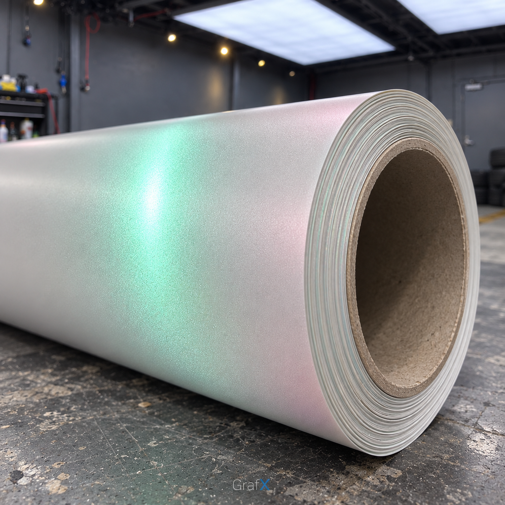 Matte Aurora White Color Shift Vinyl Wrap