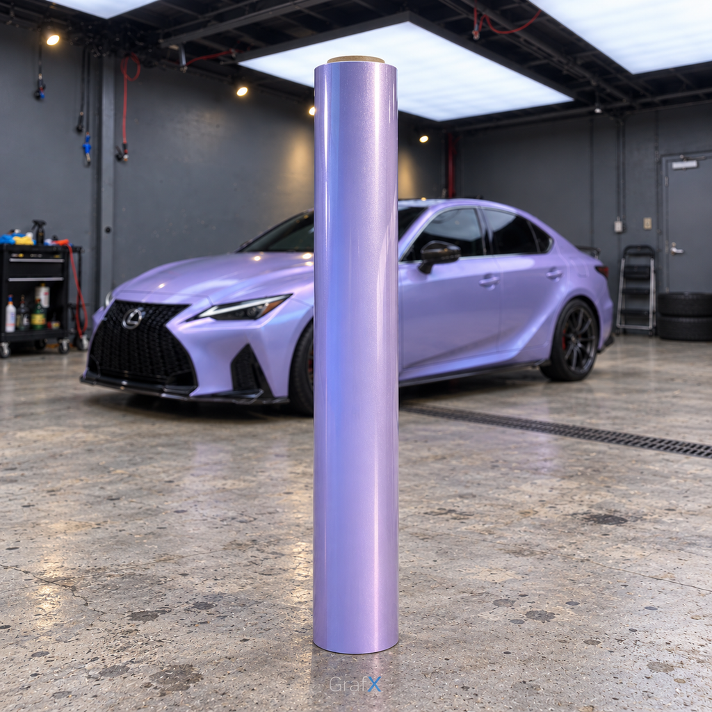 Twin Silver  Purple Color Shift Vinyl Wrap