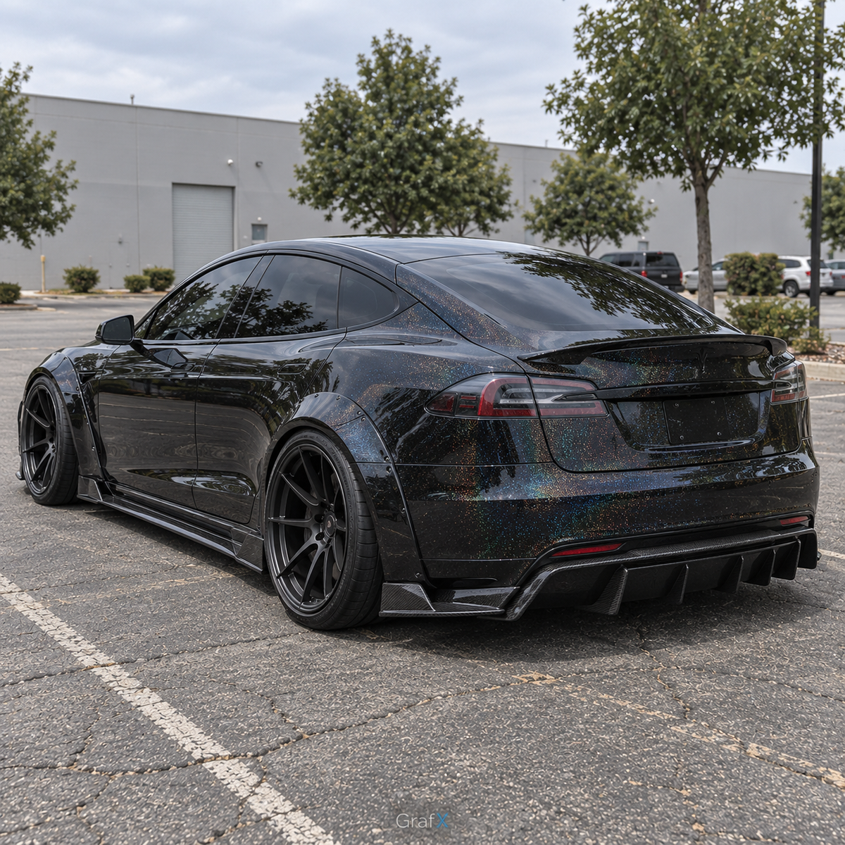 Laser Black Color Shift Vinyl Wrap