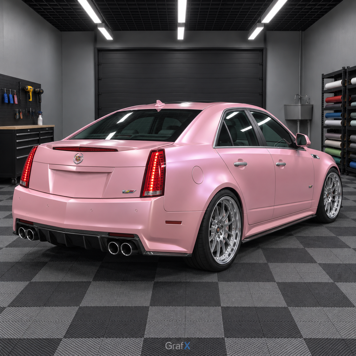 Conch Pink Satin Metallic Vinyl Wrap