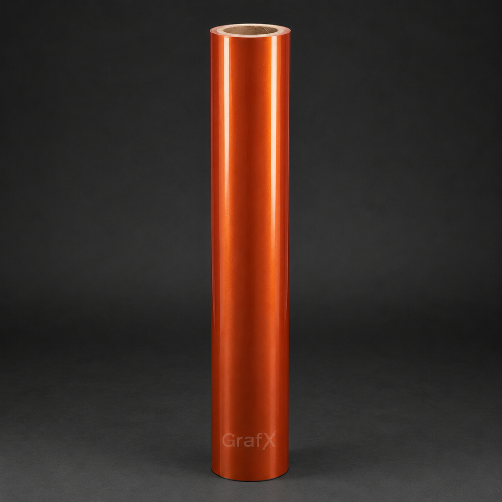 Gulf Orange Metallic Gloss Vinyl Wrap