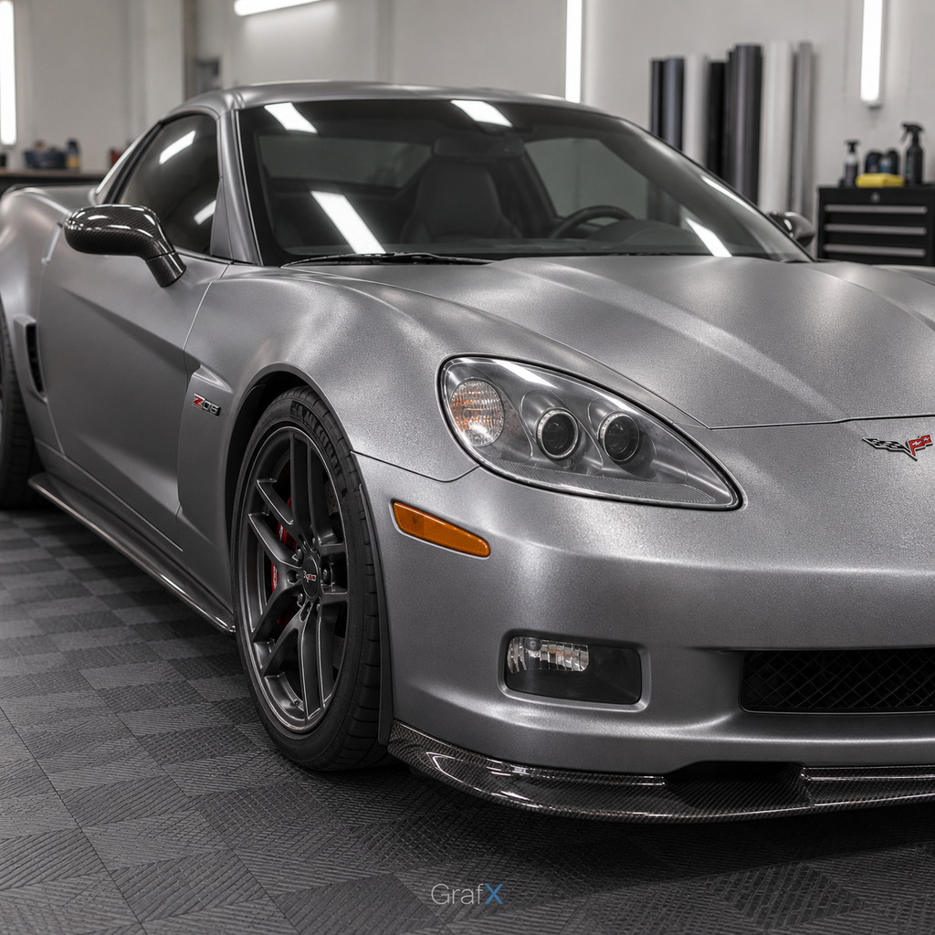 Pure Titanium Grey Matte Metallic Vinyl Wrap