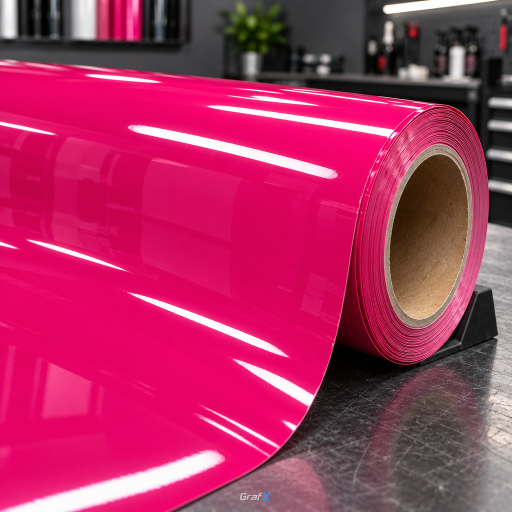 Crystal Rose Red Super Gloss Vinyl Wrap