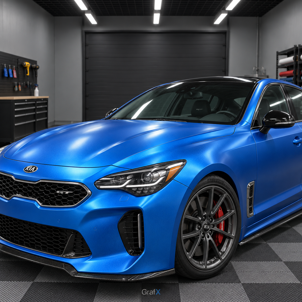 Ocean Deep Blue Satin Metallic Vinyl Wrap