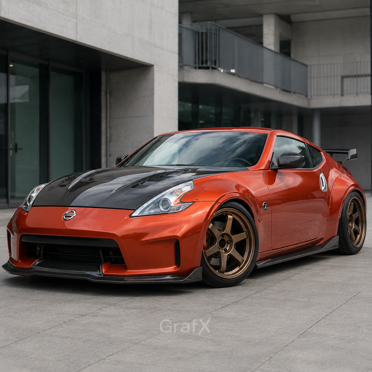 Gulf Orange Metallic Gloss Vinyl Wrap
