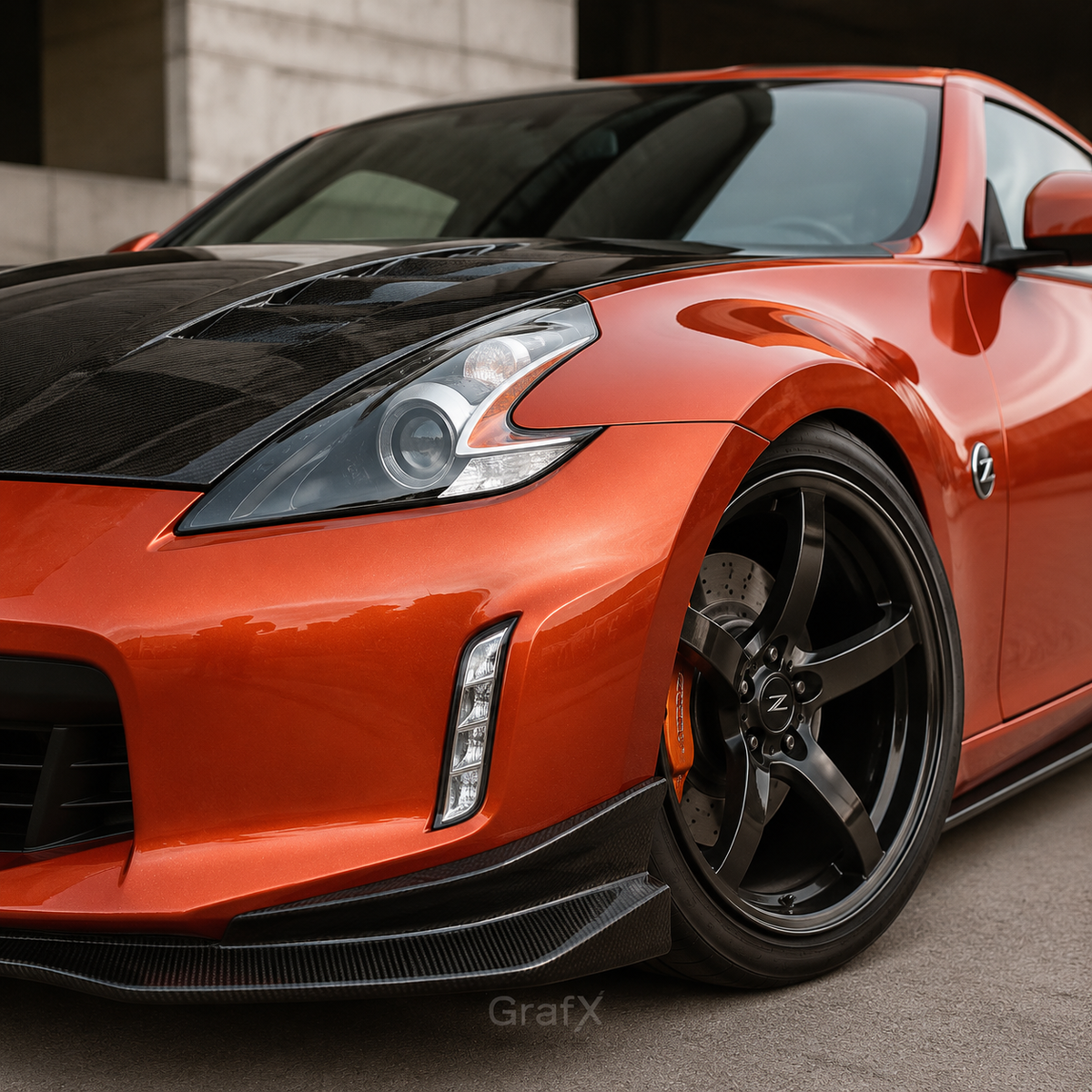 Gulf Orange Metallic Gloss Vinyl Wrap