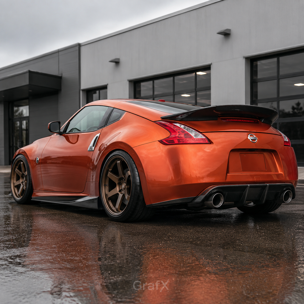 Gulf Orange Metallic Gloss Vinyl Wrap