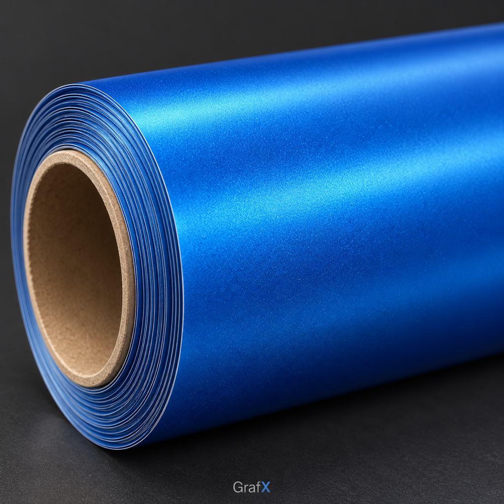 Ocean Deep Blue Satin Metallic Vinyl Wrap